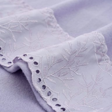 JUEGO DE SÁBANAS ANDES POLAR BRODERIE 1.5 PLAZAS LILA - 5