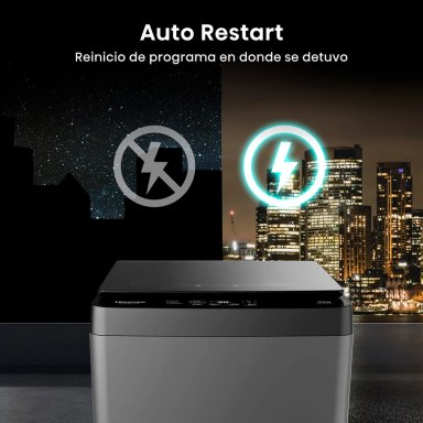 LAVADORA CARGA SUPERIOR HISENSE WT3K1031UT 10KG GRAFITO - 9
