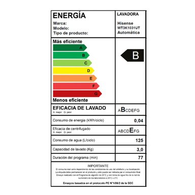 LAVADORA CARGA SUPERIOR HISENSE WT3K1031UT 10KG GRAFITO - 13