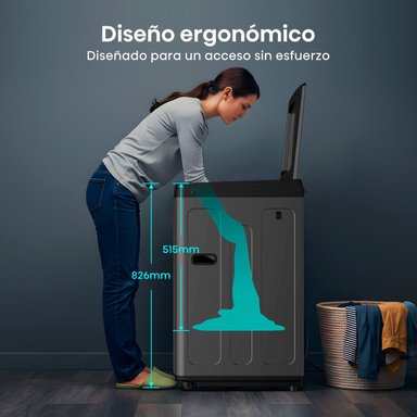 LAVADORA CARGA SUPERIOR HISENSE WT3K1031UT 10KG GRAFITO - 5
