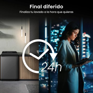 LAVADORA CARGA SUPERIOR HISENSE WT3I1923UT 19KG GRAFITO - 11