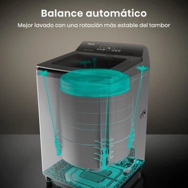 LAVADORA CARGA SUPERIOR HISENSE WT3I1923UT 19KG GRAFITO - 9