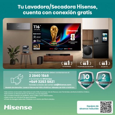 LAVADORA SECADORA HISENSE WD1I1041BW 10KG 6KG BLANCO - 14