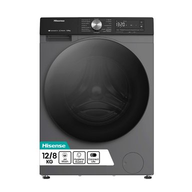LAVADORA SECADORA HISENSE WD3S1243BT1 12KG 8KG GRAFITO - 2