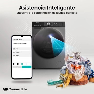 LAVADORA SECADORA HISENSE WD3S1243BT1 12KG 8KG GRAFITO - 10