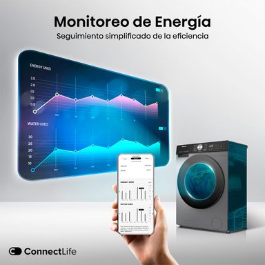 LAVADORA SECADORA HISENSE WD3S1443BT2 14KG 9KG GRAFITO - 10