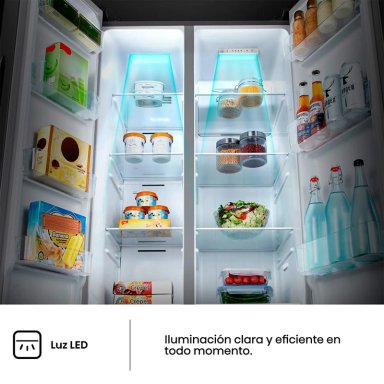 REFRIGERADOR SIDE BY SIDE HISENSE RS3P428NEDA 441L NO FROST PLATA - 12