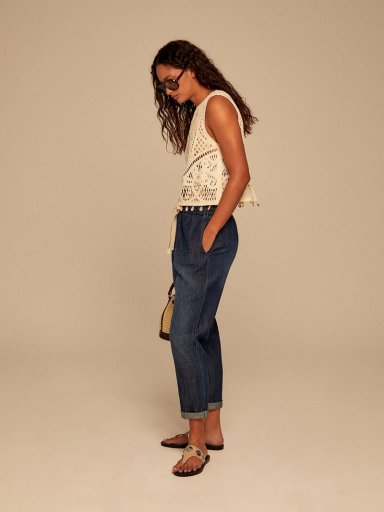 POLERA MUJER SFERA ALGODÓN BORDADA - 3
