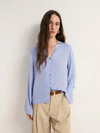 BLUSA MUJER SFERA FUIDA BOTONES - 2