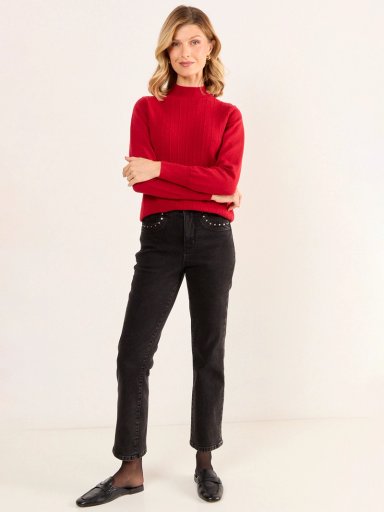 SWEATER MUJER MA GRIFFE CUELLO ALTO TEXTURA - 1