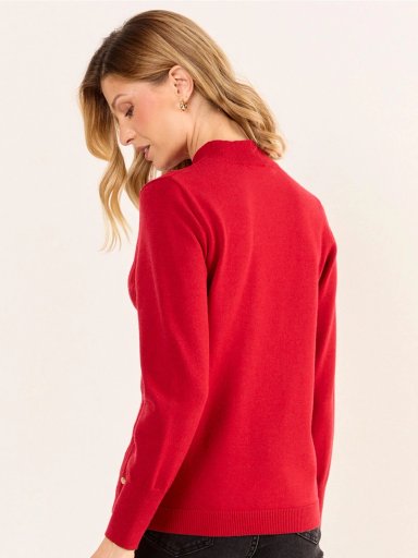 SWEATER MUJER MA GRIFFE CUELLO ALTO TEXTURA - 4
