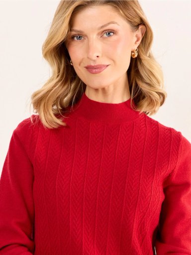 SWEATER MUJER MA GRIFFE CUELLO ALTO TEXTURA - 5