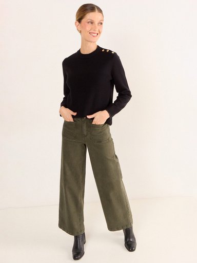 SWEATER MUJER MA GRIFFE CUELLO ALTO BOTONES - 1