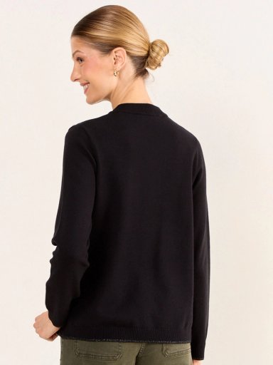 SWEATER MUJER MA GRIFFE CUELLO ALTO BOTONES - 4