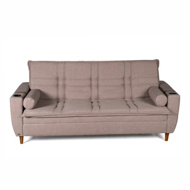 SOFÁ CAMA RECLINABLE DECOCASA BLEND RUSTIC 3 CUERPOS CAFÉ - 2