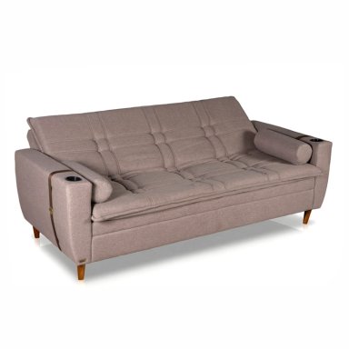 SOFÁ CAMA RECLINABLE DECOCASA BLEND RUSTIC 3 CUERPOS CAFÉ - 4