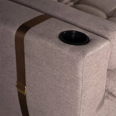 SOFÁ CAMA RECLINABLE DECOCASA BLEND RUSTIC 3 CUERPOS CAFÉ - 6
