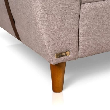 SOFÁ CAMA RECLINABLE DECOCASA BLEND RUSTIC 3 CUERPOS CAFÉ - 8