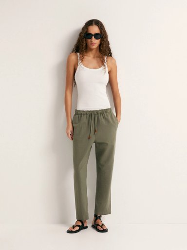 PANTALÓN MUJER SFERA LINO RECTO - 1