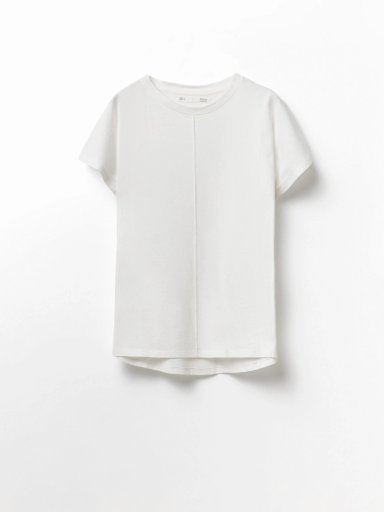 BLUSA MUJER SFERA ALGODÓN MANGA CORTA LISA - 4