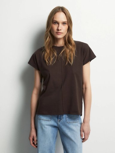 BLUSA MUJER SFERA ALGODÓN MANGA CORTA LISA - 2
