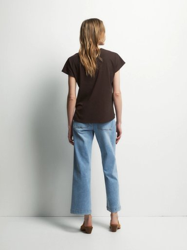 BLUSA MUJER SFERA ALGODÓN MANGA CORTA LISA - 3