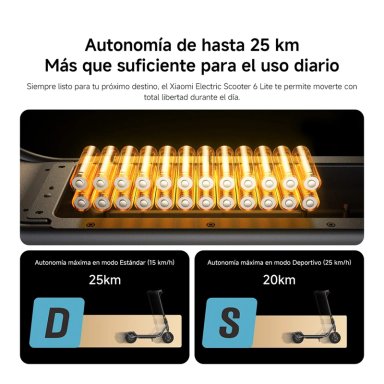 SCOOTER PLEGABLE XIAOMI 6 LITE NEGRO - 6