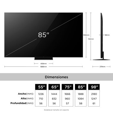 SMART TV TCL SQD-MINI LED 4K UHD 85” 85C7L - 11
