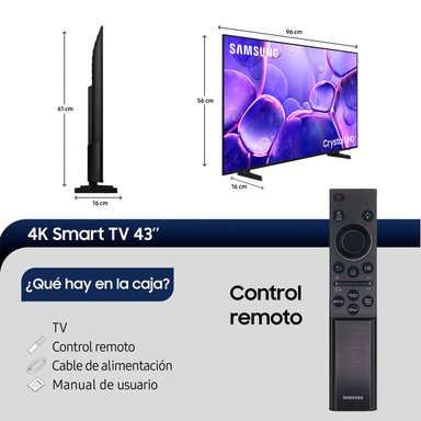 SMART TV SAMSUNG LED 4K UHD 43” CRYSTAL UN43U8000FGXZS - 3