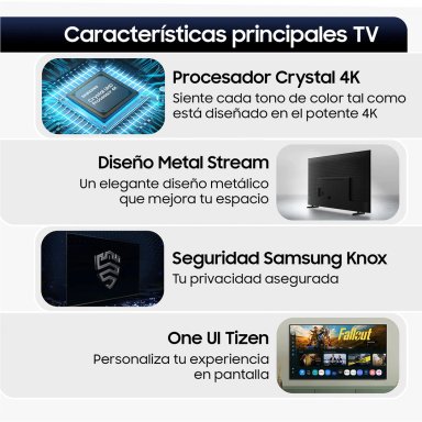 SMART TV SAMSUNG LED 4K UHD 43” CRYSTAL UN43U8000FGXZS - 4