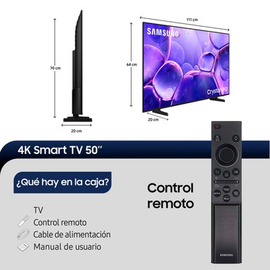 SMART TV SAMSUNG LED 4K UHD 50” CRYSTAL UN50U8000FGXZS - 3