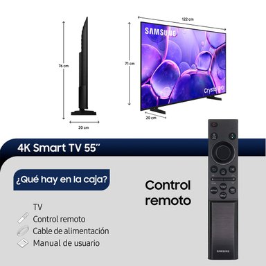 SMART TV SAMSUNG LED 4K UHD 55” CRYSTAL UN55U8000FGXZS - 3