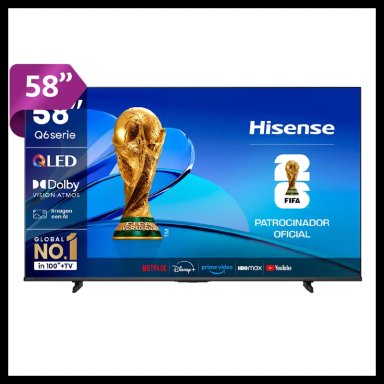 SMART TV HISENSE QLED 4K UHD 58” 58Q6QV - 1