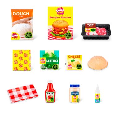 MASAS SLIME CANASTO DE COMPRA MART DE ZURU - HAMBURGUESA - 2