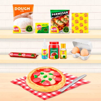 MASAS SLIME CANASTO DE COMPRA MART DE ZURU - PIZZA - 9