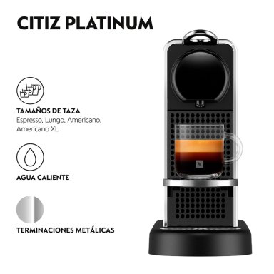 CAFETERA NESPRESSO CÁPSULA CITIZ PLATINUM - 12