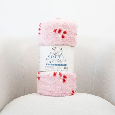MANTA DORAL SOFTY ESTAMPADA BEIGE - 4