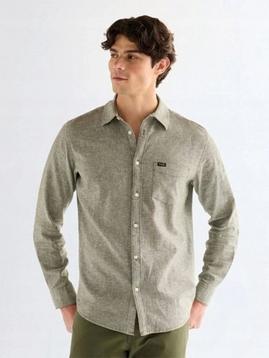 CAMISA MANGA LARGA HOMBRE WRANGLER LINO - 1