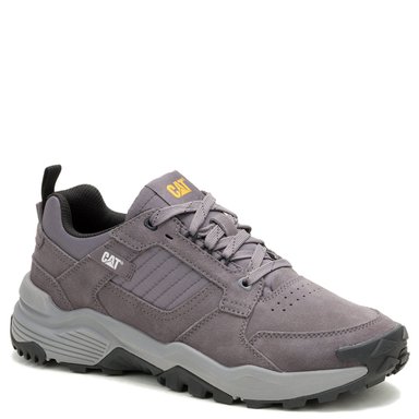 ZAPATILLAS HOMBRE CAT URBANAS GRIS GRAPPLE SUEDE CUERO - 1
