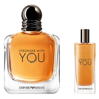 SET PERFUME HOMBRE GIORGIO ARMANI STRONGER WITH YOU EDT 100ML+15ML - 1