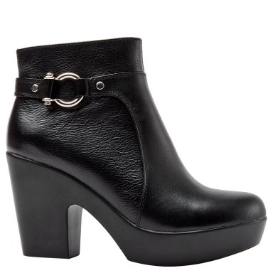 BOTINES MUJER BRUNO ROSSI NEGRO BRMH618 CUERO - 1