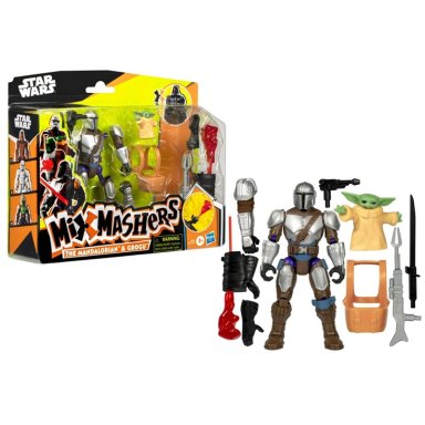 FIGURA DE ACCIÓN STAR WARS MIXMASHERS EL MANDALORIANO Y GROGU - 1