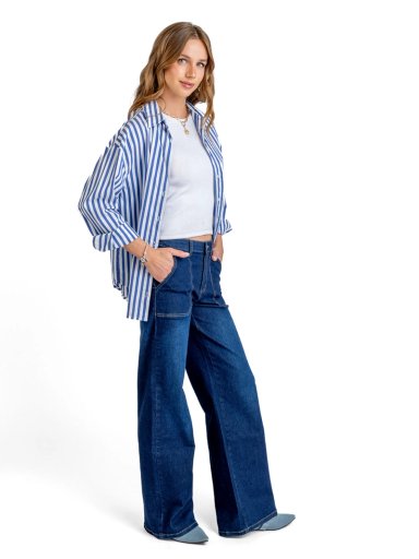 BLUSA MUJER EFESIS ALGODÓN STRIPE - 2