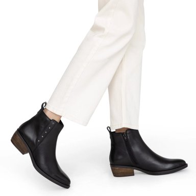 BOTINES MUJER GACEL NEGRO GINITA CUERO - 2