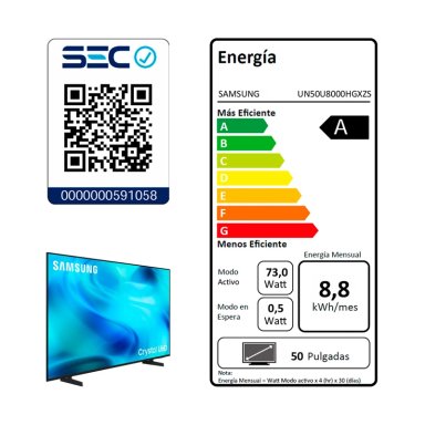 SMART TV SAMSUNG LED 4K UHD 50” UN50U8000HGXZS - 9