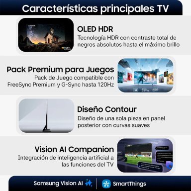 SMART TV SAMSUNG OLED 4K UHD 55” QN55S85HAEXZS - 4