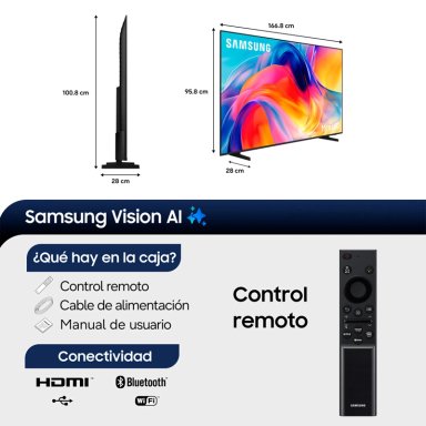 SMART TV SAMSUNG MINI LED 4K UHD 75” UN75M70HAGXZS - 3