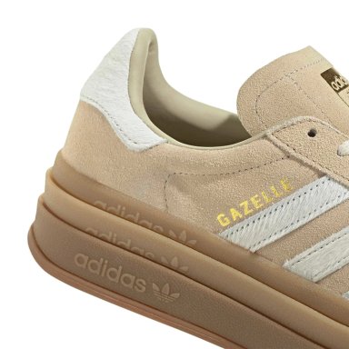 ZAPATILLAS MUJER ADIDAS ORIGINALS CASUALES BEIGE GAZELLE BOLD - 8