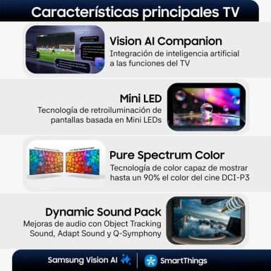 SMART TV SAMSUNG MINI LED 4K UHD 50” M70H - 4