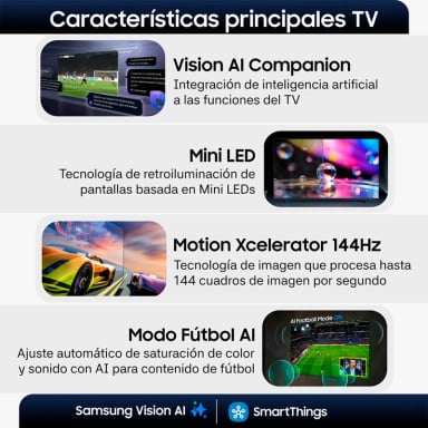 SMART TV SAMSUNG MINI LED 4K UHD 75” M80H - 4